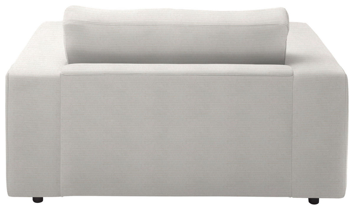 XXL-SESSEL in Chenille Creme  - Creme/Schwarz, Design, Kunststoff/Textil (150/86/170cm) - Lomoco
