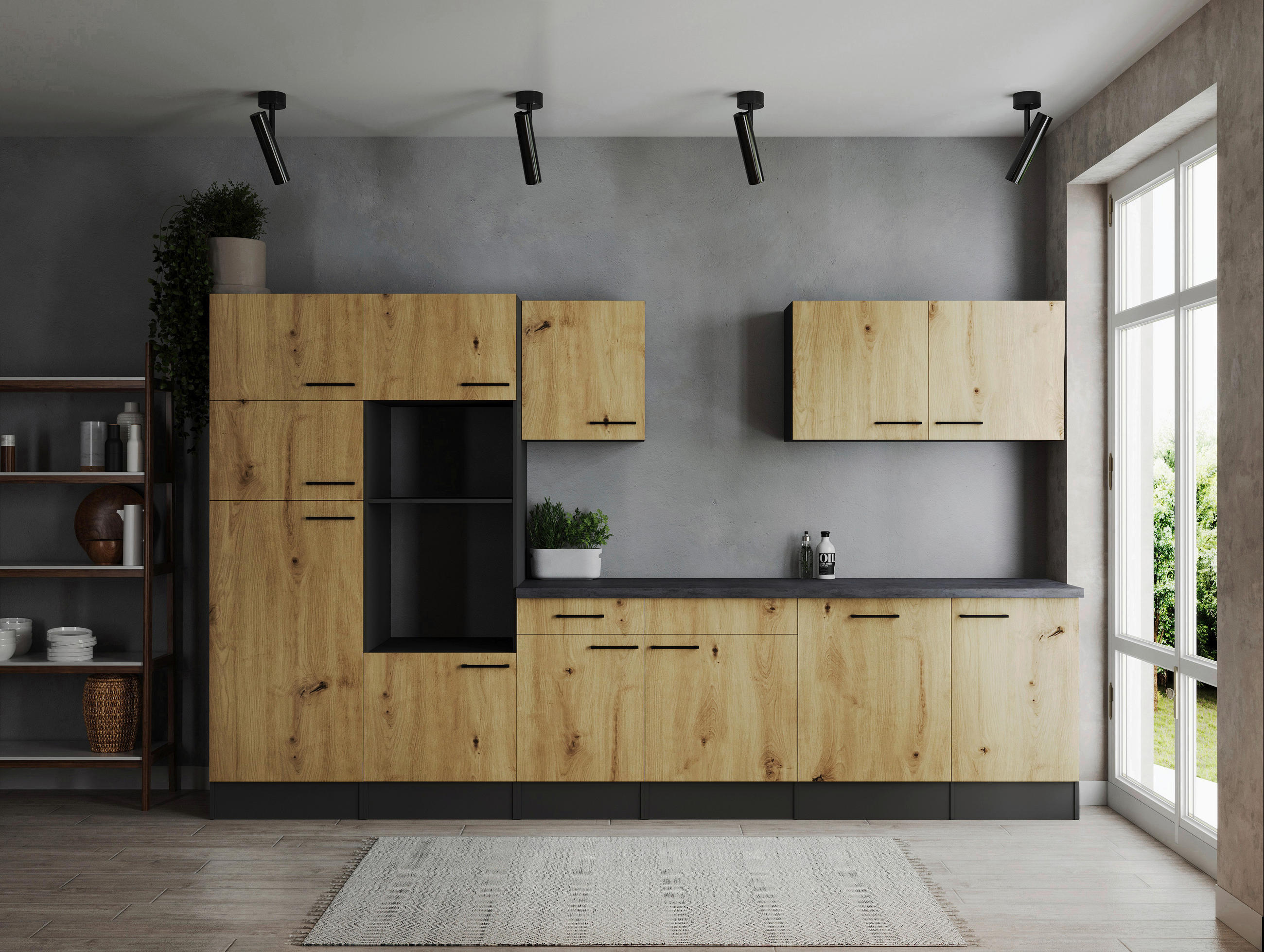 Respekta Küchenleerblock Oliver Eiche Artisan 340 cm