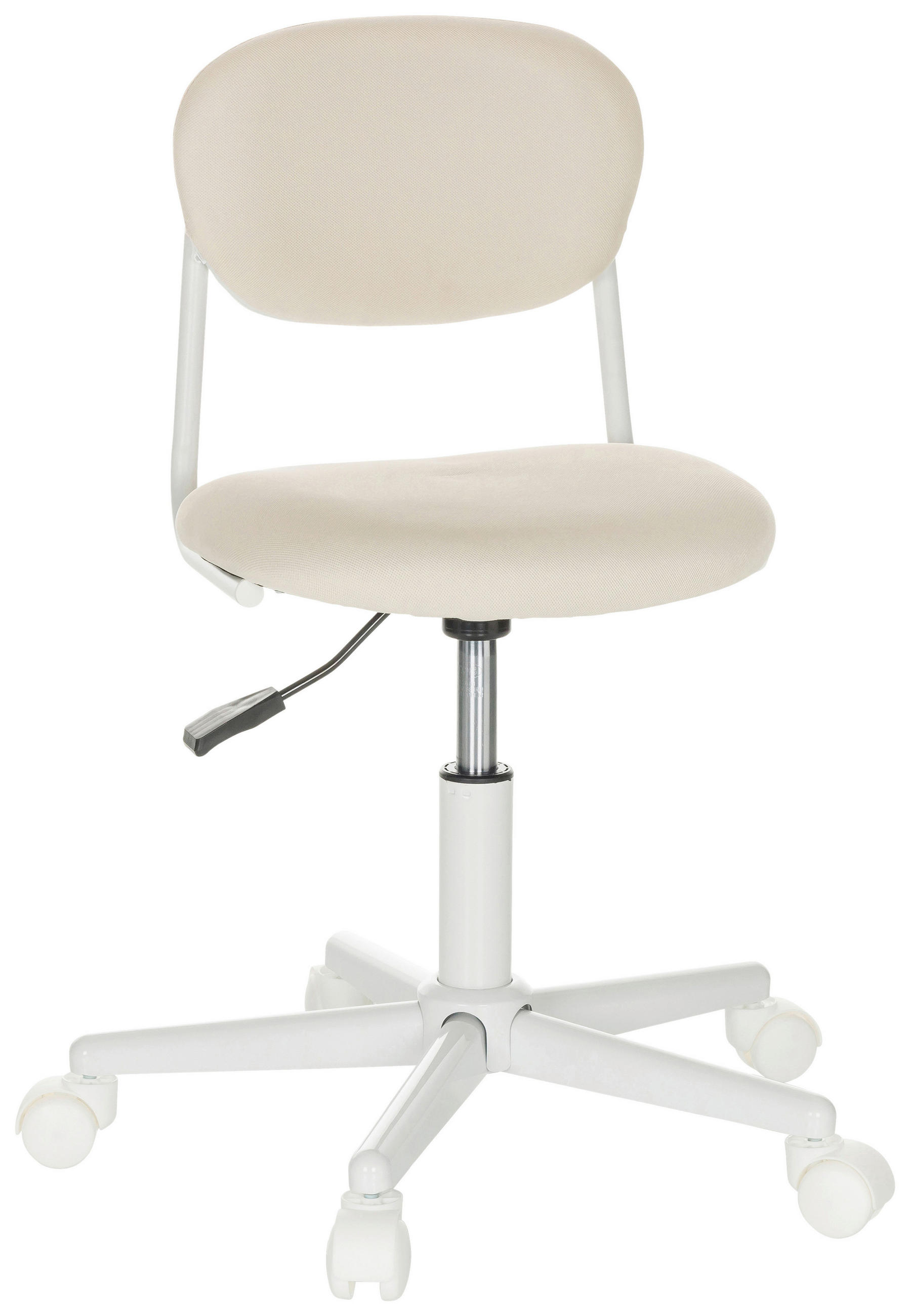 SNURRSTOL FÖR UNGDOMAR  i beige  - vit/beige, Basics, textil/plast (60/72-83/60cm) - MID.YOU