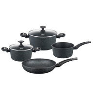 SET LONACA ZA KUHANJE  4/1  Granit Evolution  - crna, Basics, metal