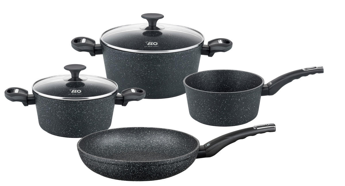 SET LONACA ZA KUHANJE  4/1  Granit Evolution  - crna, Basics, metal