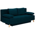 SCHLAFSOFA  in Webstoff Petrol  - Petrol/Naturfarben, KONVENTIONELL, Holz/Textil (195/90/90cm) - Cantus
