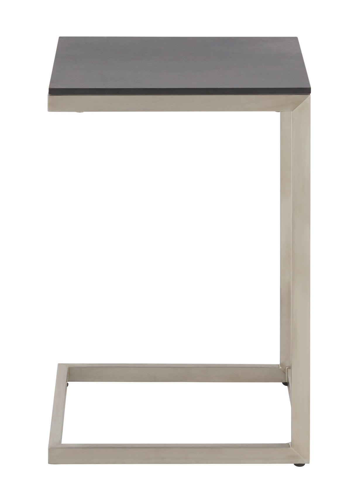 MASĂ AUXILIARĂ DE GRĂDINĂ 35/30/56 cm   - gri închis/culoare inox, Design, plastic/metal (35/30/56cm) - Amatio