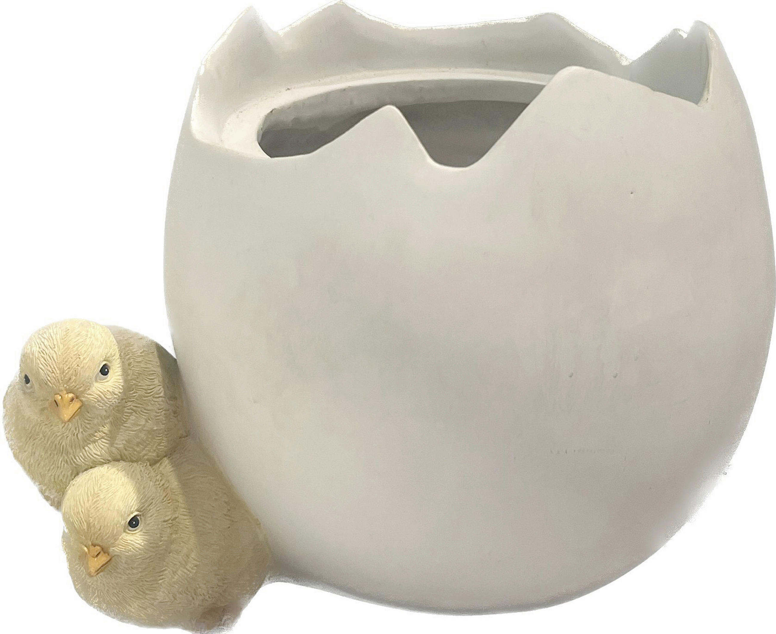 PFLANZENTOPF   - Gelb/Weiß, LIFESTYLE, Kunststoff (16/12/12,8cm)