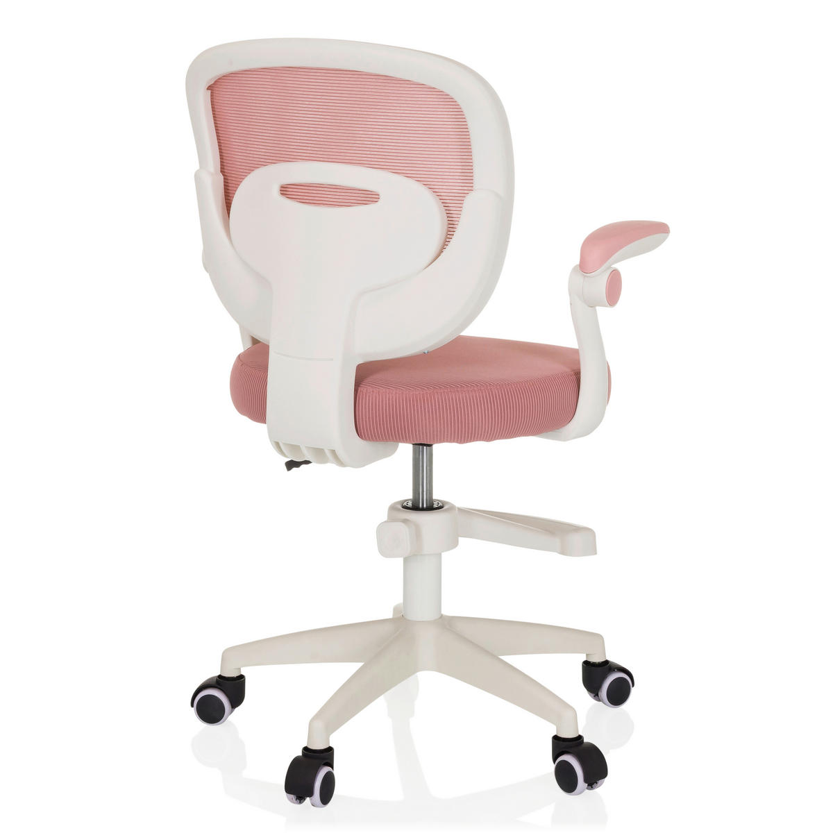 OTOČNÁ ŽIDLE PRO MLÁDEŽ, síťovina, růžová - bílá/růžová, Moderní, textil/plast (61/84-97/55cm) - MID.YOU