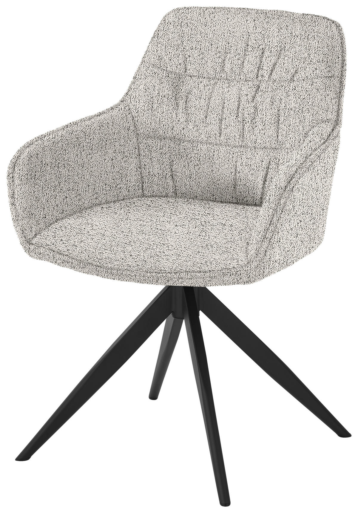 ARMLEHNSTUHL  in Eisen Bouclé  - Champagner, Design, Textil/Metall (62/87/61cm) - Musterring