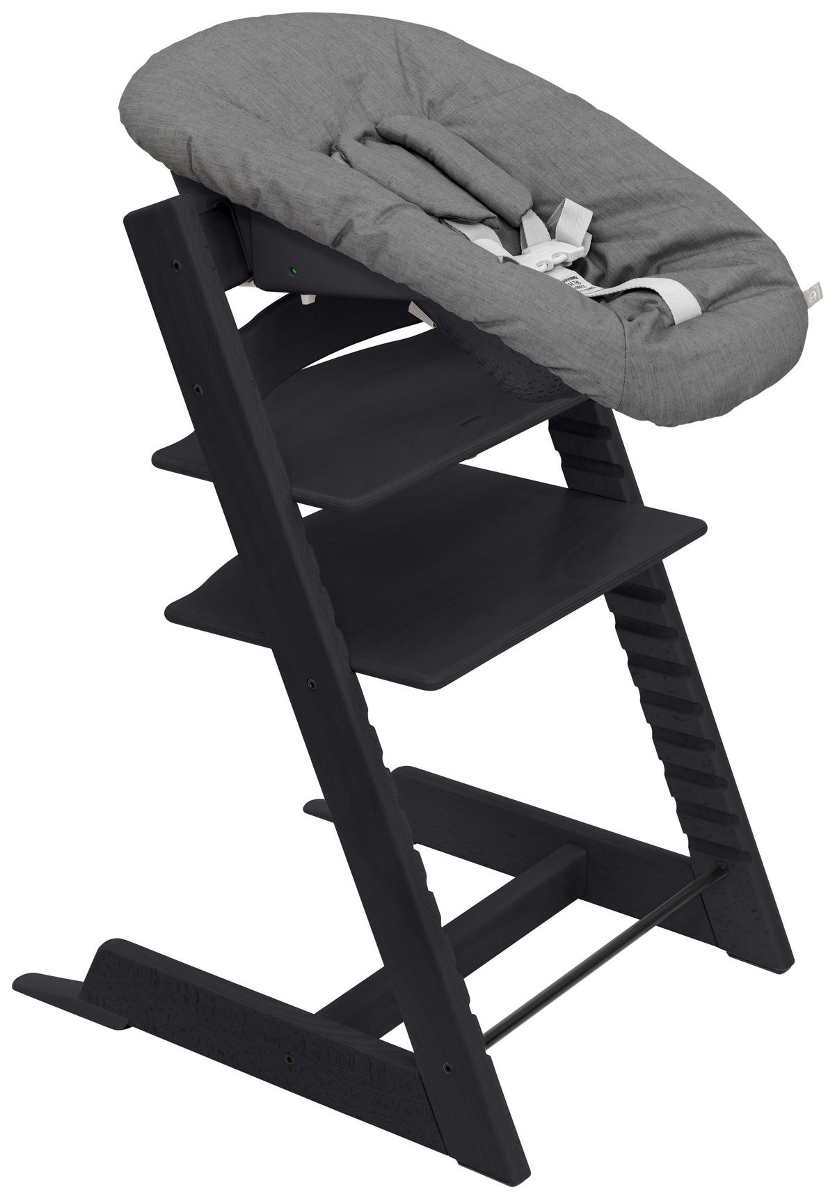 SET ZA STOLČEK ZA HRANJENJE  Tripp Trapp Bundles  87/65/46 cm         črna  - črna, Basics, les (87/65/46cm) - Stokke