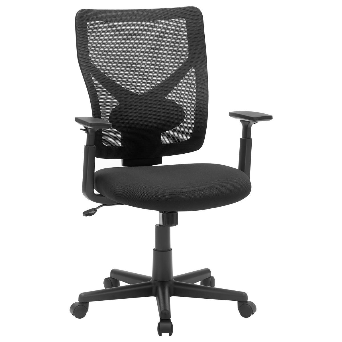 OTOČNÁ ŽIDLE, černá - černá, Basics, kov/textil (68/100-112,5/65cm) - Boxxx