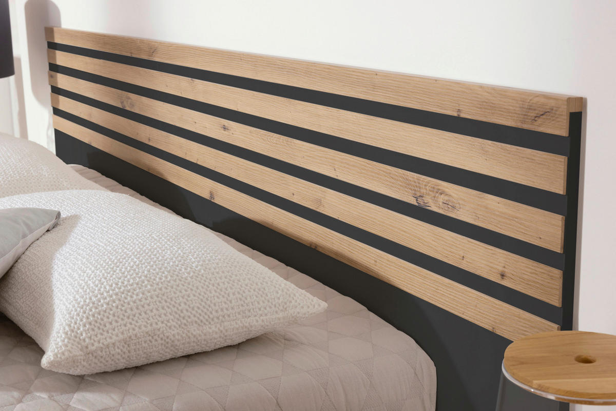 POSTEL S NOČNÍMI STOLKY, 180/200 cm, šedá - šedá, Moderní, kompozitní dřevo (180/200cm) - Rauch Möbel