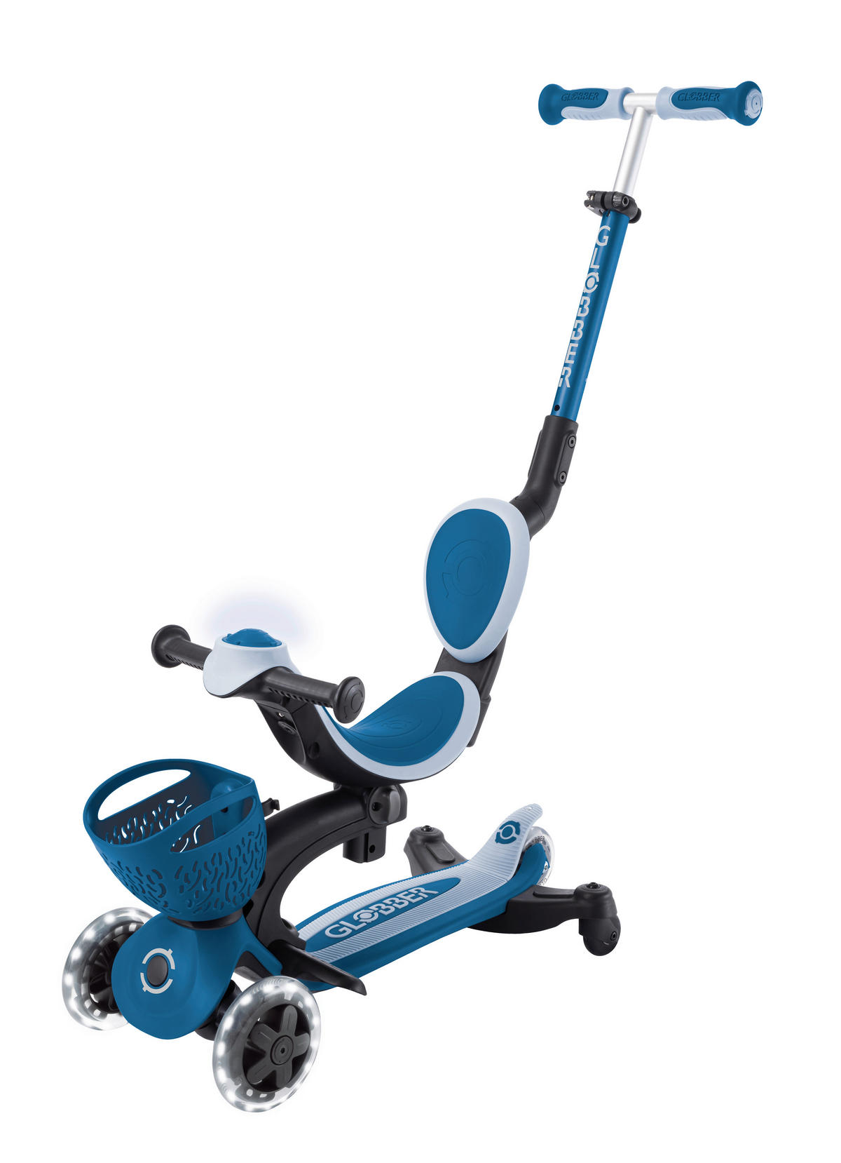 LAUFRAD GO-UP BABY 360 LIGHT 3IN1  - Petrol/Hellblau, LIFESTYLE, Kunststoff/Metall (75/29,5/102,5cm) - GLOBBER