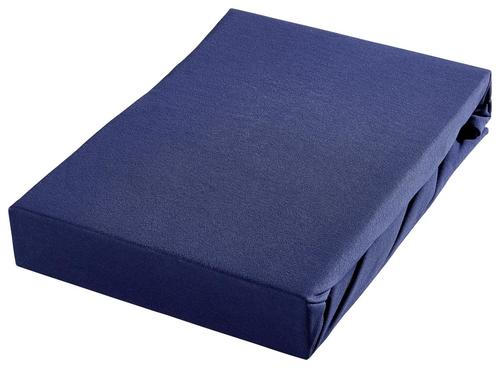SPANNBETTTUCH Jersey  - Blau, Basics, Textil (150/200cm) - Bio:Vio