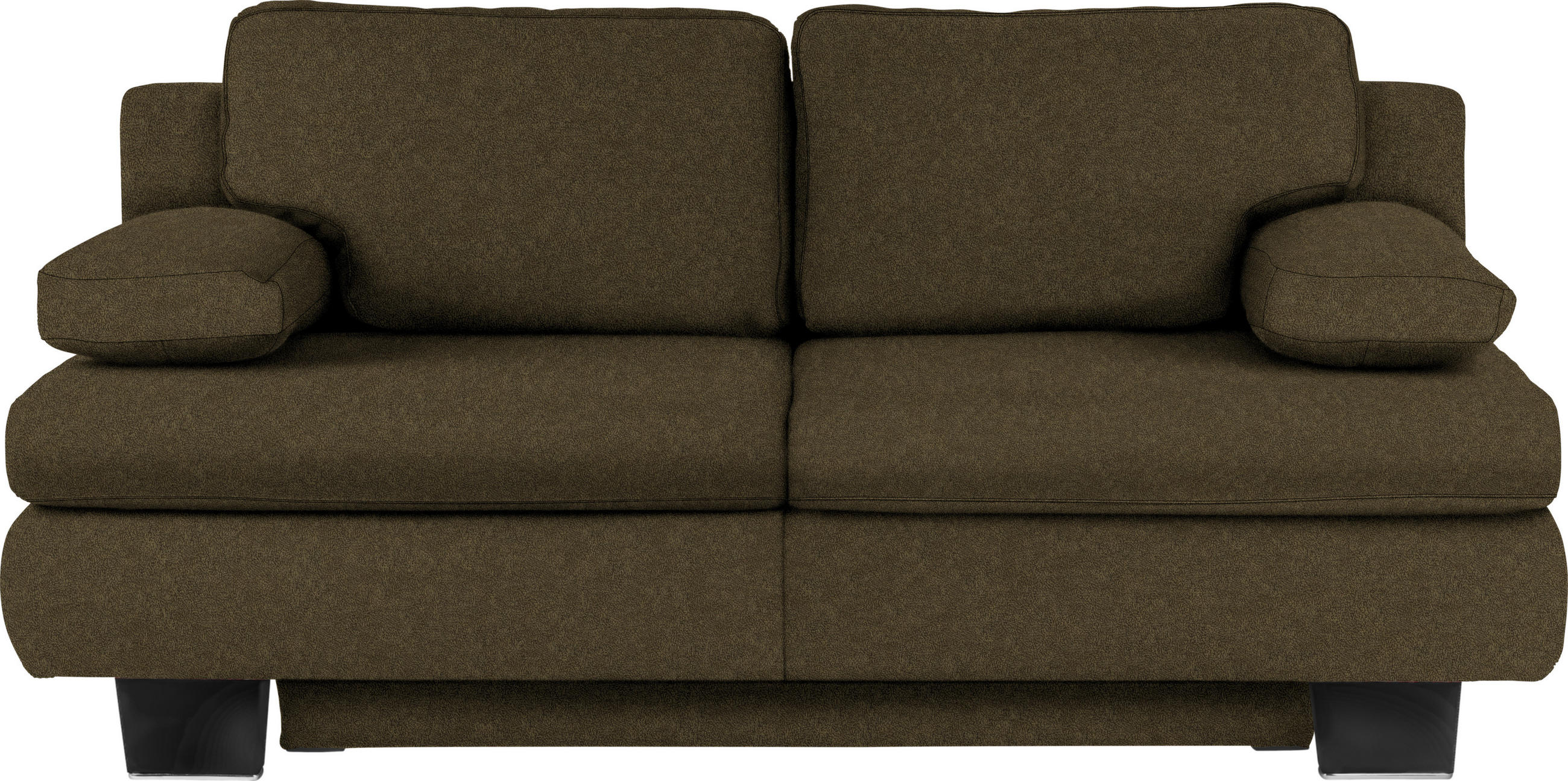 SCHLAFSOFA Flachgewebe Olivgrün  - Wengefarben/Olivgrün, KONVENTIONELL, Holz/Textil (203/94/100cm) - Novel