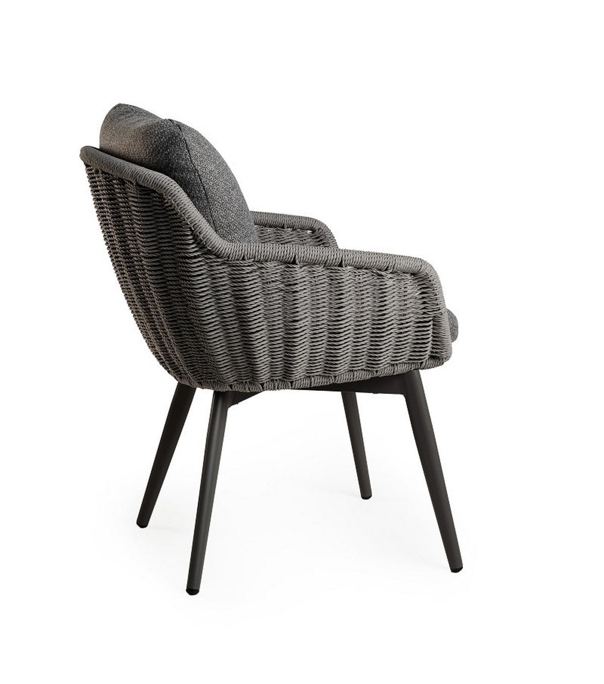 GARTENSTUHL Metall, Kunststoff, Textil Grau  - Anthrazit/Grau, Basics, Kunststoff/Textil (66/84/63cm) - Tierra Outdoor