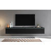 LOWBOARD D180  in 180/30/33 cm  - Schwarz/Graphitfarben, Lifestyle, Holzwerkstoff/Kunststoff (180/30/33cm) - P & B