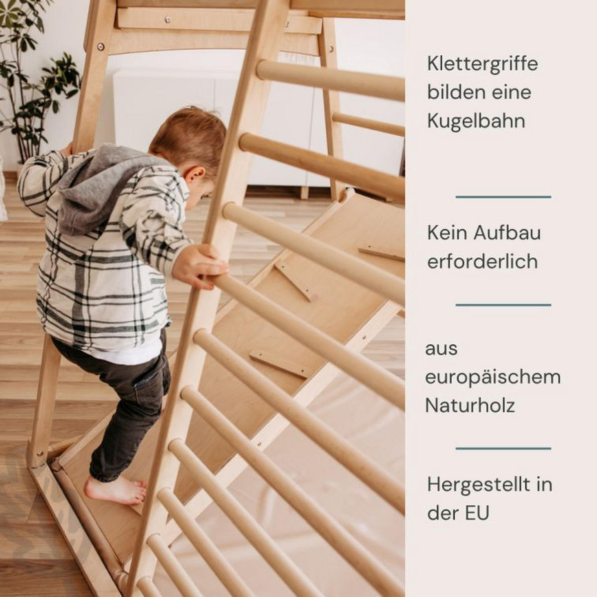 KLETTERGERÜST ZUBEHÖR - Birkefarben, Basics, Holz (112/40/7cm) - CLIFF