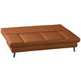SCHLAFSOFA  in Echtleder Braun  - Schwarz/Braun, Design, Leder/Metall (200/85/90cm) - Novel