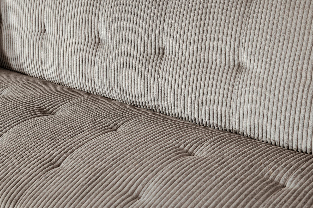 SCHLAFSOFA Cord Grau  - Goldfarben/Schwarz, MODERN, Holz/Textil (213/83/83cm) - Livetastic