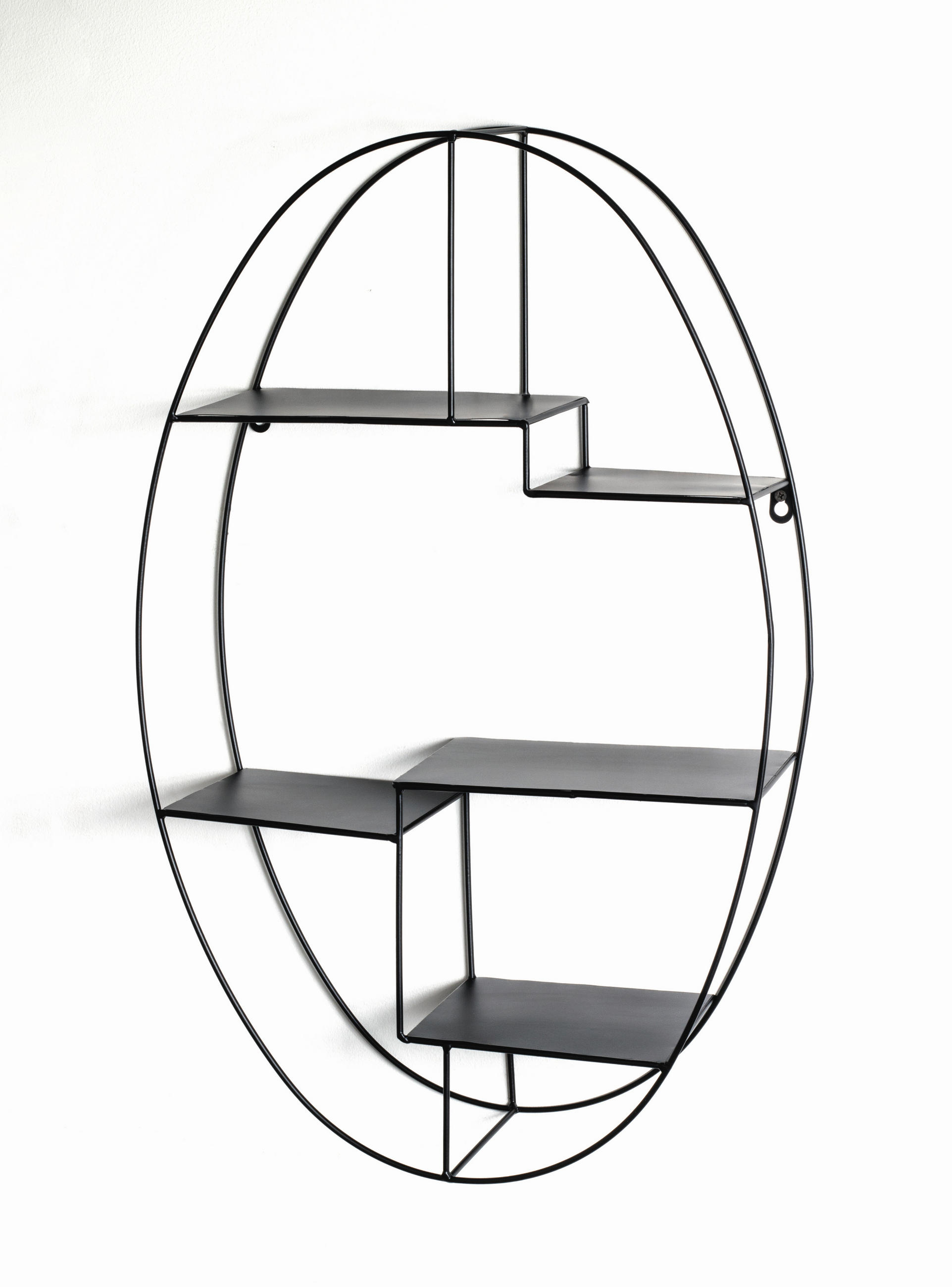 WANDREGAL Schwarz  - Schwarz, MODERN, Metall (44/71/16cm)