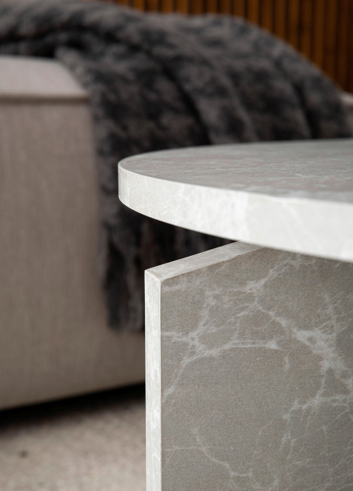 COUCHTISCH 70/70/33 cm rund Sandfarben  - Sandfarben, Design, Holzwerkstoff (70/70/33cm) - Livetastic