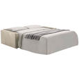 SCHLAFSOFA Bard in Echtleder Beige  - Beige/Schwarz, KONVENTIONELL, Leder/Kunststoff (206/81/96cm) - Novel