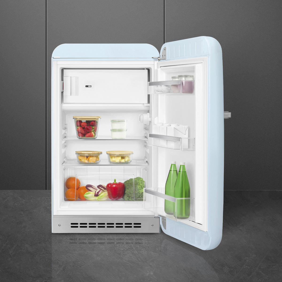 KÜHLSCHRANK 54,5/97-98/70,1 cm FAB10RPB6  - Pastellblau, Basics, Glas/Metall (54,5/97-98/70,1cm) - SMEG