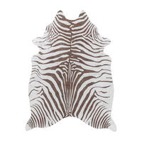 KONSTFÄLL 150/200 cm Etosha  - vit/brun, Design, läder/textil (150/200cm) - Novel