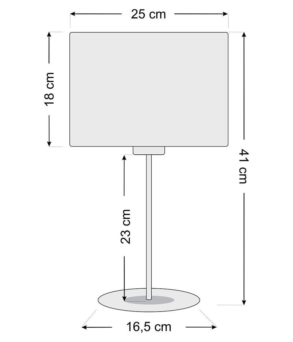 TISCHLEUCHTE Swing 25/41 cm   - Beige/Goldfarben, Design, Kunststoff/Textil (25/41cm)