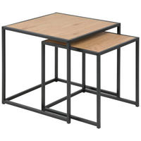 SET STOLIĆA boje hrasta  metal, drvni materijal   - boje hrasta/crna, Trend, drvni materijal/metal - Carryhome