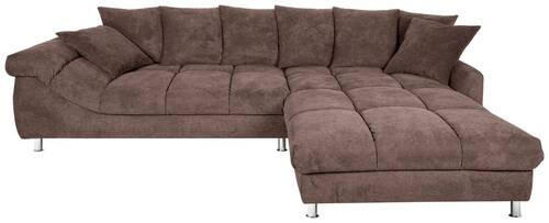 ECKSOFA Taupe Webstoff  - Taupe, Design, Textil/Metall (332/227cm) - Carryhome