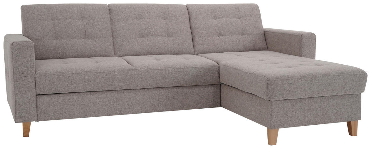 HÖRNSOFFA i flatväv brun  - brun/naturfärgad, Design, trä/textil (231/160cm) - Livetastic