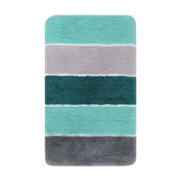 BADTEPPICH Grau, Grün, Türkis 70/120 cm  - Türkis/Grau, Basics, Kunststoff/Textil (70/120cm) - WECON HOME