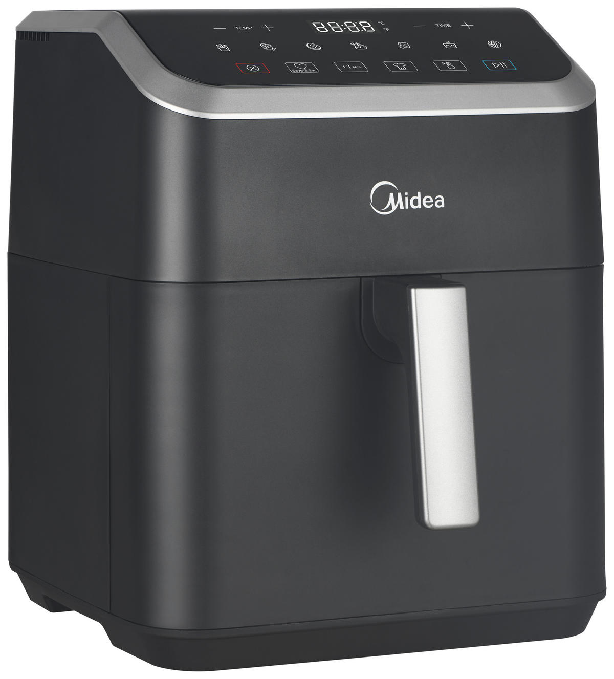 HEIßLUFTFRITTEUSE Airfryer MAD70000ADK 7 l  - Silberfarben/Schwarz, Basics, Kunststoff (38,7/34,3/27,1cm) - Midea
