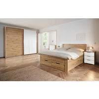 SPALNICA, bela, barve hrasta  - barve hrasta/bela, Design, leseni material - Carryhome