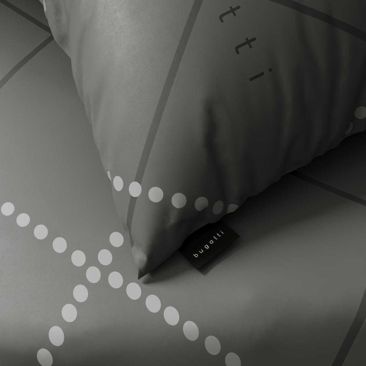 BETTWÄSCHE 2-teilig Flanell, Makosatin 140/200 cm  - Grau, Basics, Textil (140/200cm) - Bugatti