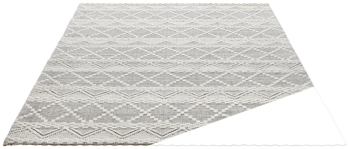 RUČNĚ TKANÝ KOBEREC, 70/130 cm, černá, bílá - bílá/černá, Konvenční, textil (70/130cm) - Linea Natura