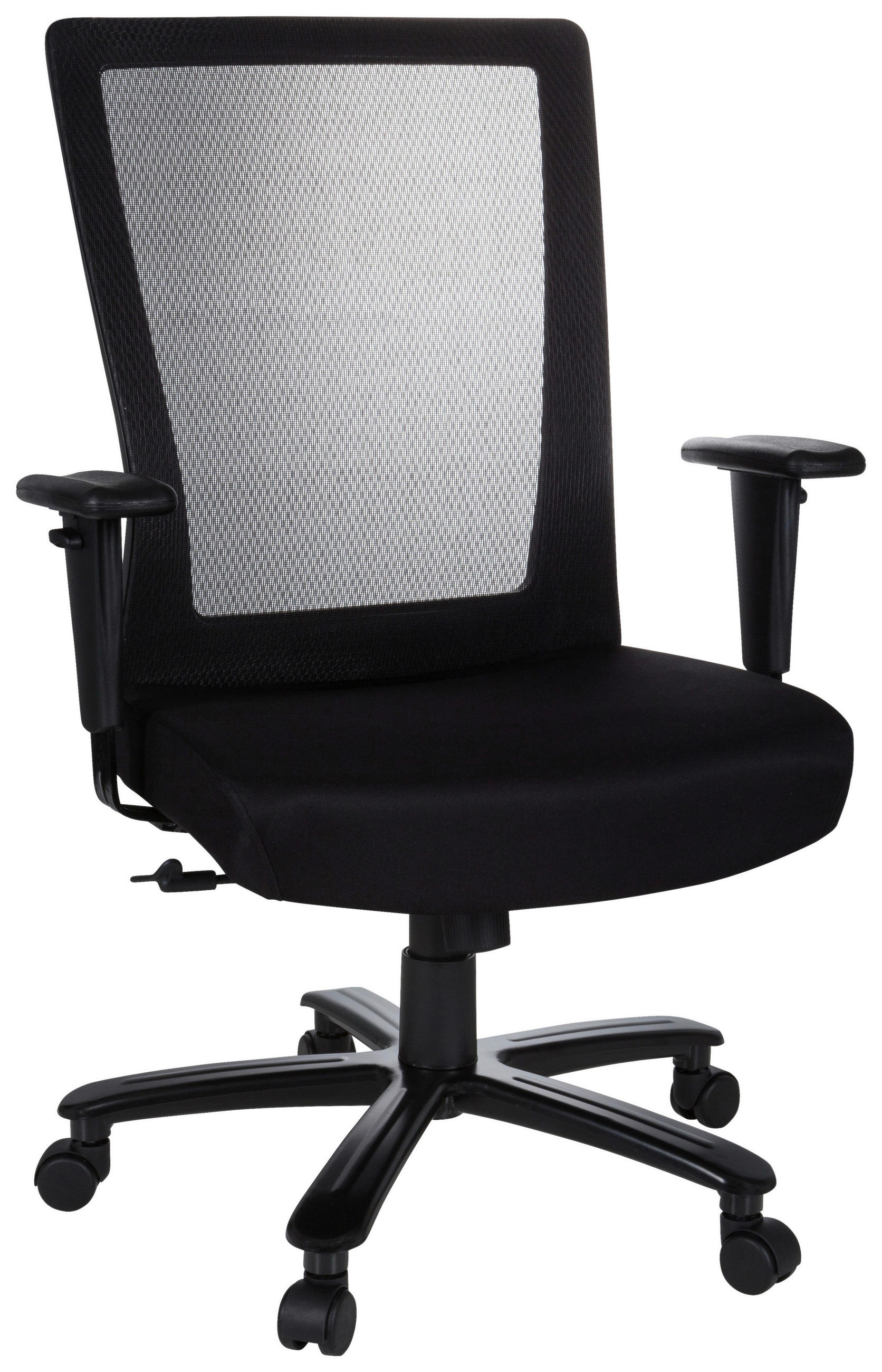 SNURRSTOL  i nätklädsel, flatväv svart  - kromfärg/svart, Modern, metall/textil (72/120/65cm) - MID.YOU