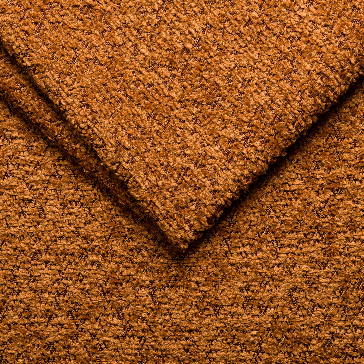 ECKSOFA 318/217 cm  in Bouclé Kupferfarben Zierkissen, Rückenkissen, Rücken echt  318/217 cm  - Schwarz/Kupferfarben, MODERN, Textil/Metall (318/217cm) - Carryhome