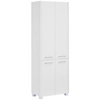 HOCHSCHRANK 56,9/164,5/33 cm  - Chromfarben/Weiß, KONVENTIONELL, Holzwerkstoff/Metall (56,9/164,5/33cm) - Stylife