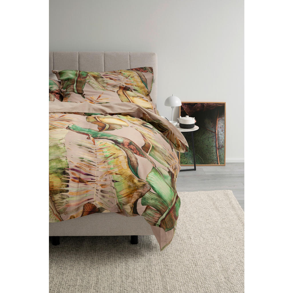 Thumbnail - Schöner Wohnen Wendebettwäsche SW-JungleMood, Grün, Mehrfarbig, Sand, Beige, Textil, Blätter, 135x200 cm, Oeko-Tex® Stan...