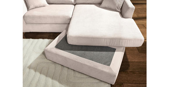 ECKSOFA Naturfarben Cord Zierkissen, Rückenkissen, Rücken echt  - Schwarz/Naturfarben, KONVENTIONELL, Kunststoff/Textil (234/170cm) - Carryhome