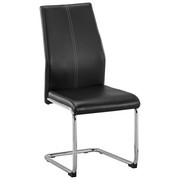 SCHWINGSTUHL Lederlook Chromfarben, Schwarz - Chromfarben/Schwarz, Design, Textil/Metall (44/96/57cm) - CARRYHOME