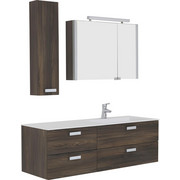 BADEZIMMER - Ulmefarben/Weiß, Design, Glas/Holzwerkstoff (150cm) - Novel