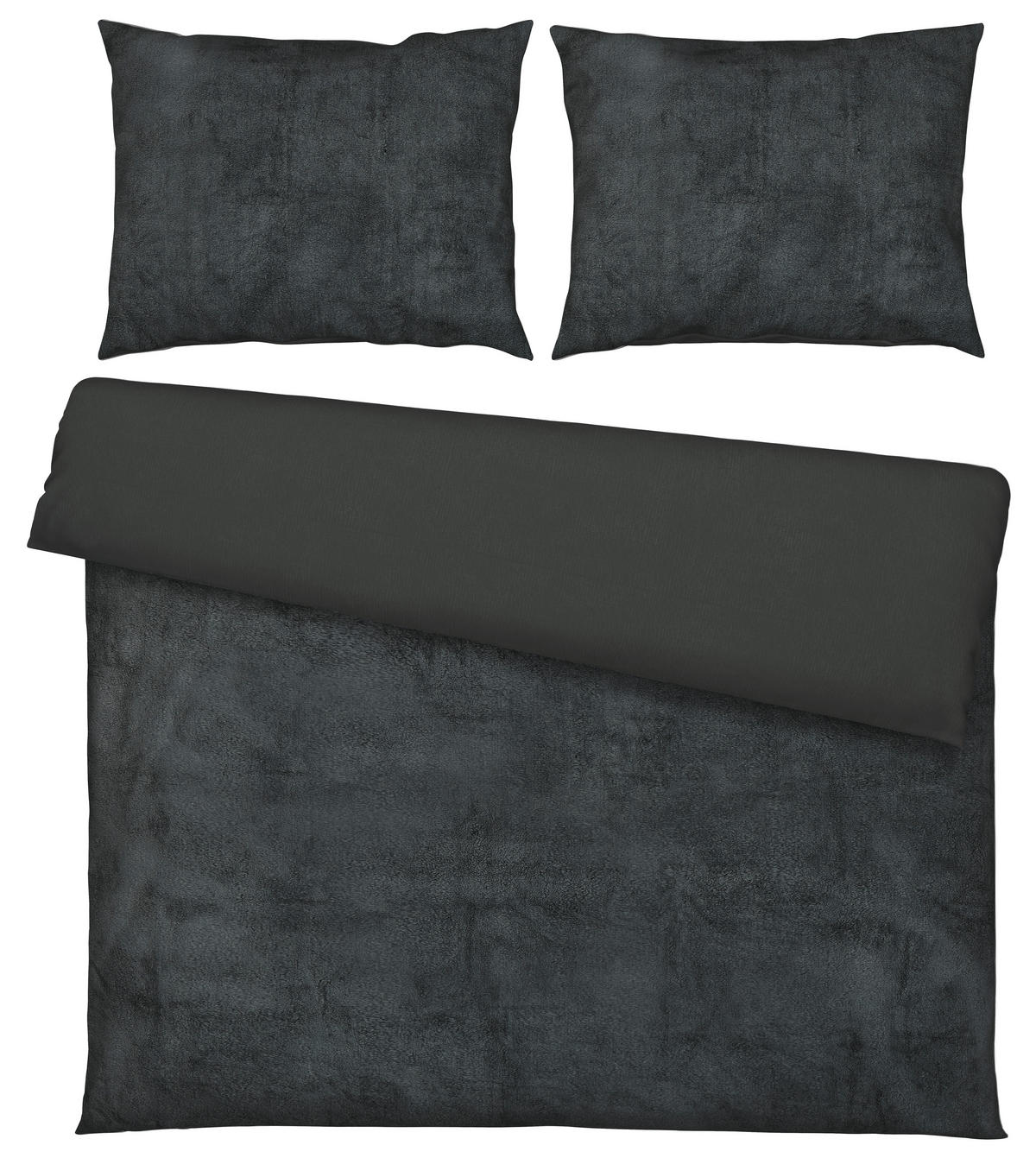 POSTELJNINA TEDDY 200/200 cm plišast material, žamet antracit  - antracit, Basics, tekstil (200/200cm) - Esposa