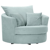 SESSEL in Plüsch Mintgrün  - Schwarz/Mintgrün, KONVENTIONELL, Textil/Metall (115/72/115cm) - Carryhome