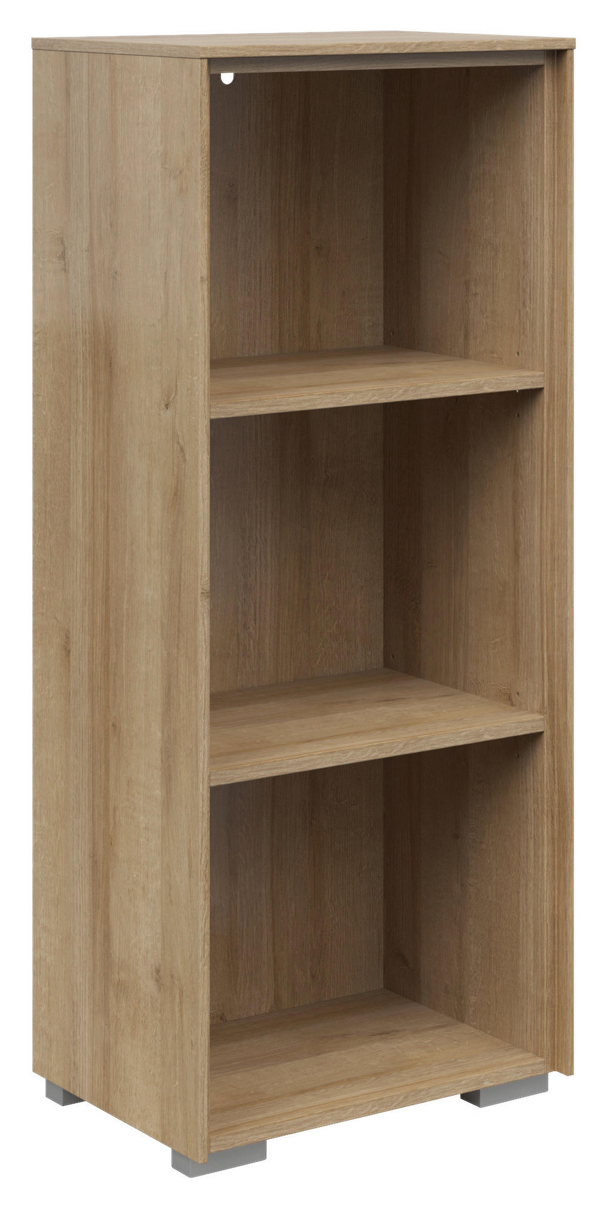 AKTENREGAL Eichefarben  - Eichefarben/Silberfarben, KONVENTIONELL, Holzwerkstoff/Kunststoff (43/110/37cm) - Voleo