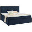 BOXSPRINGBETT 180/200 cm  in Blau  - Blau/Schwarz, Design, Kunststoff/Textil (180/200cm) - Xora