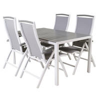 TRÄDGÅRDSGRUPP  - vit/grå, Basics, metall/textil (205/90/74cm)
