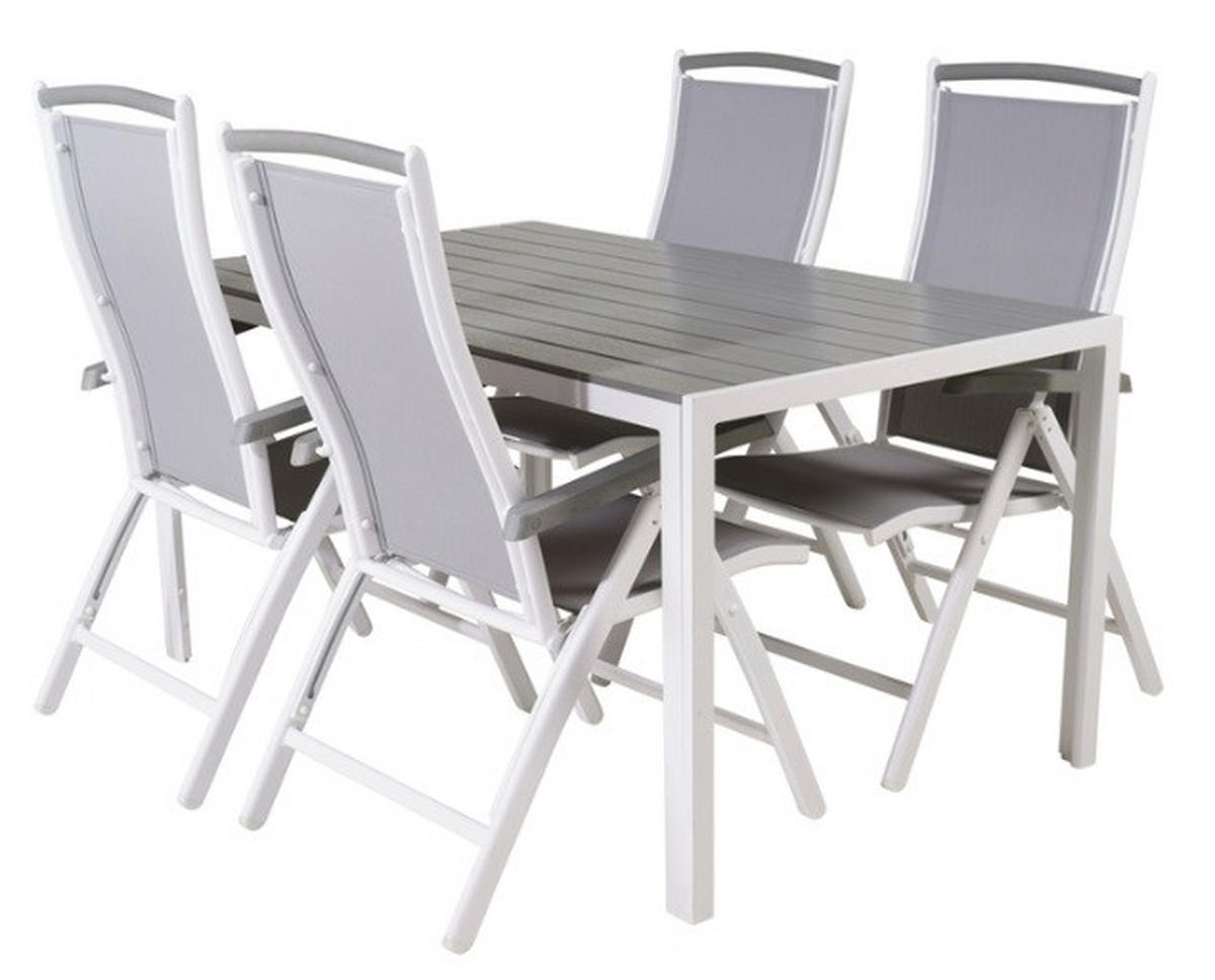 TRÄDGÅRDSGRUPP  - vit/grå, Basics, metall/textil (205/90/74cm)