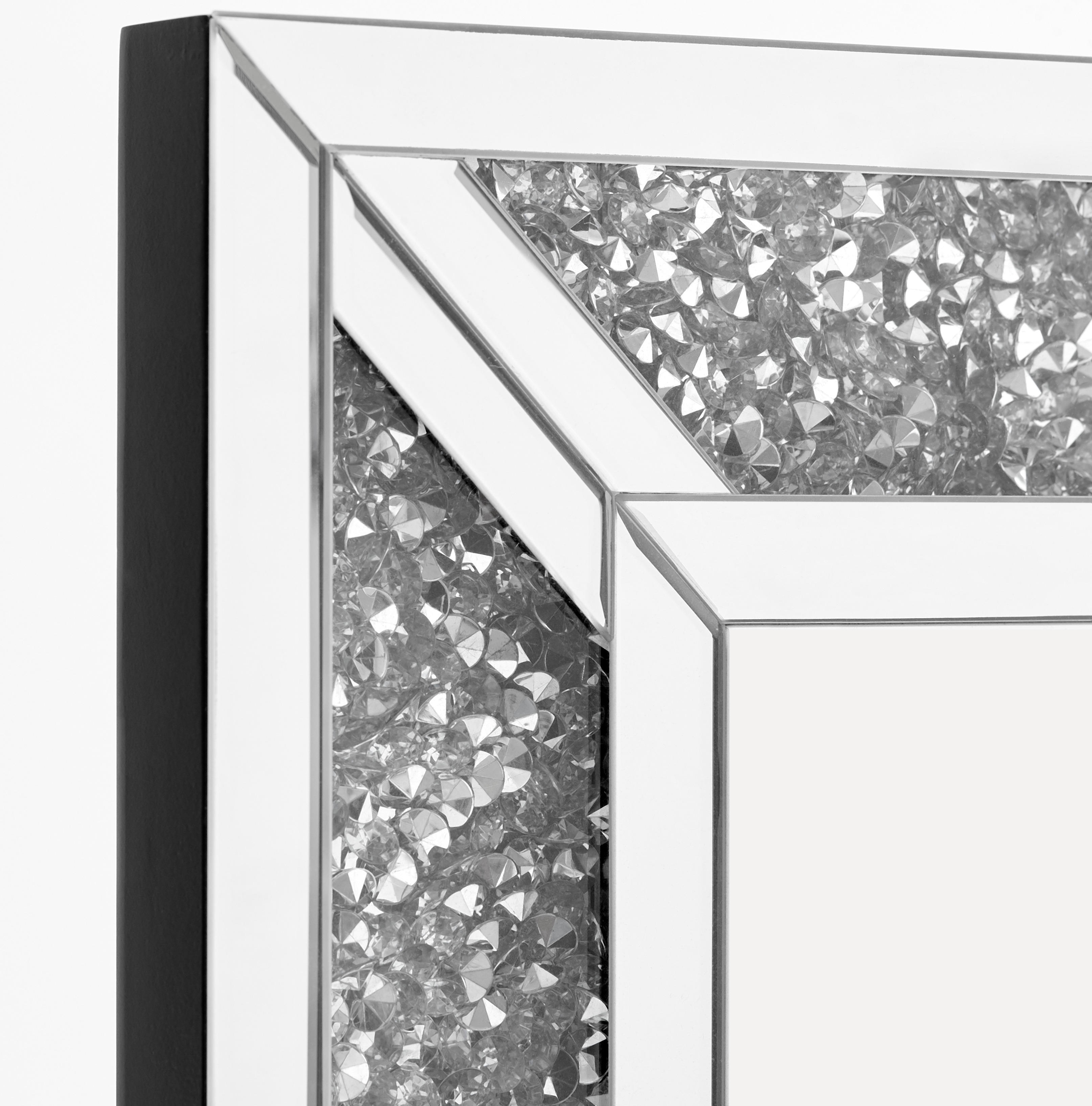 WANDSPIEGEL Silberfarben  - Silberfarben, LIFESTYLE, Glas/Holzwerkstoff (80/120/4cm) - Xora