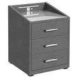 NACHTSCHRANK 47/61/46 cm  - Anthrazit/Silberfarben, Basics, Holzwerkstoff/Kunststoff (47/61/46cm) - Esposa